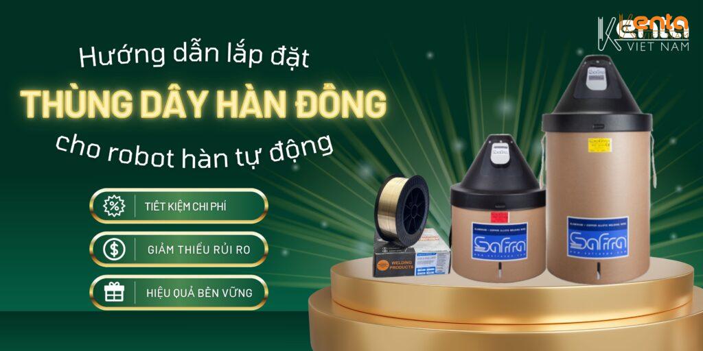 Hướng dẫn kỹ thuật lắp đặt thùng dây hàn đồng vào robot hàn tự động