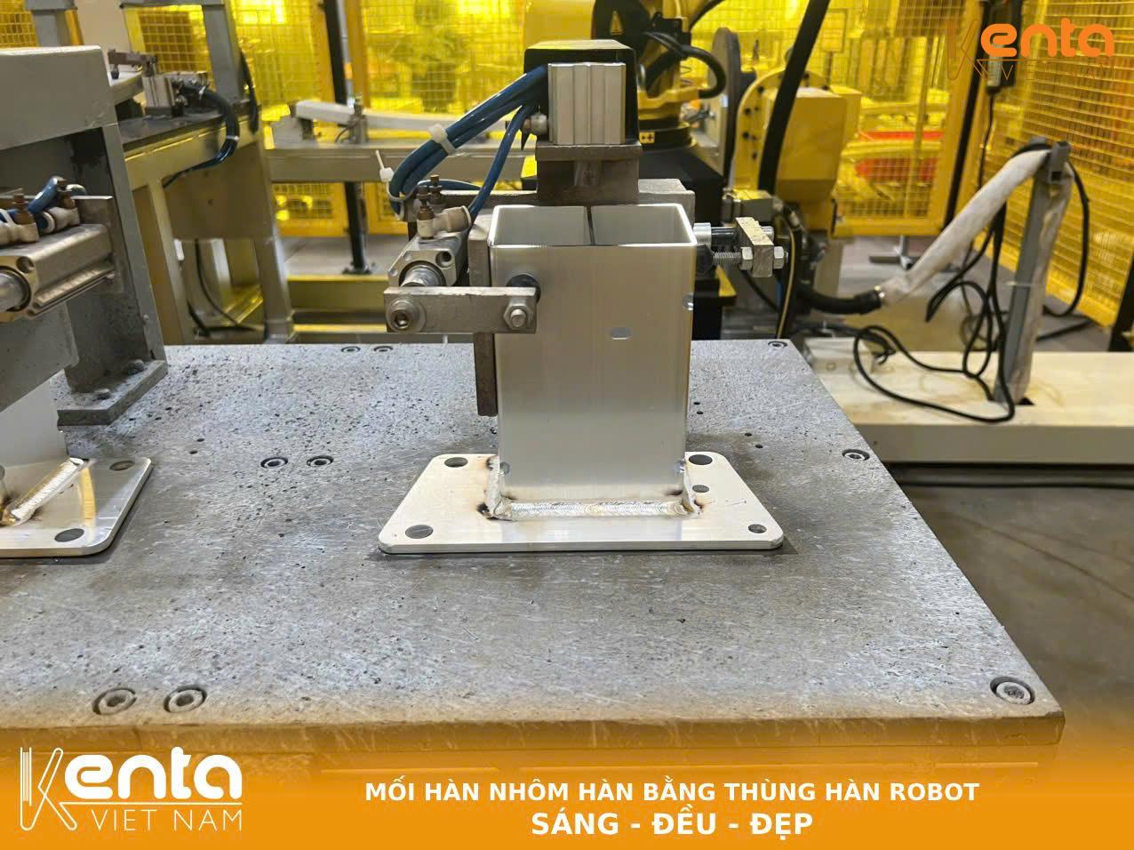 Mối hàn đồng khi hàn robot bằng thùng dây hàn nhôm Safra
