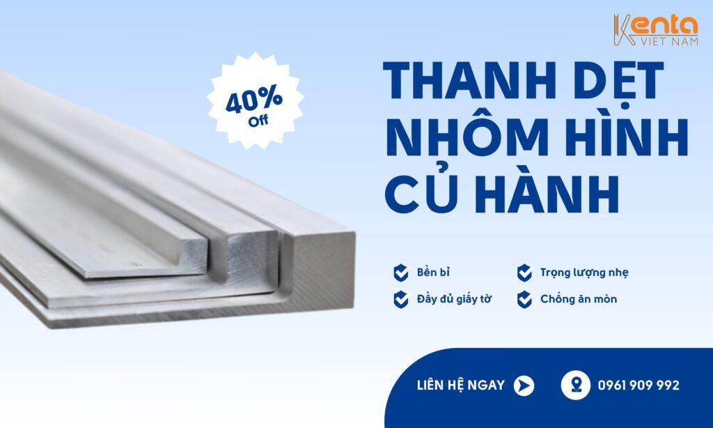 thanh dẹt nhôm hình củ hành